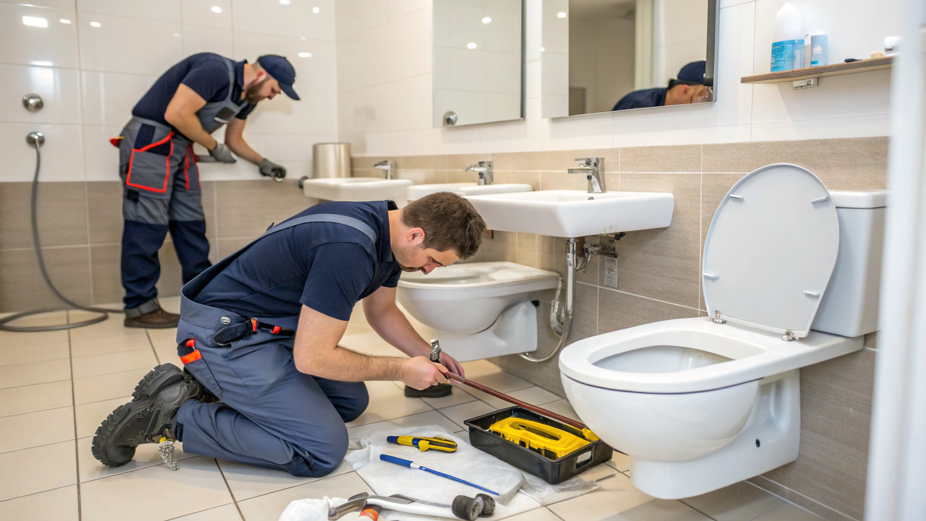 Professional plumbing fixture and sewer repair work