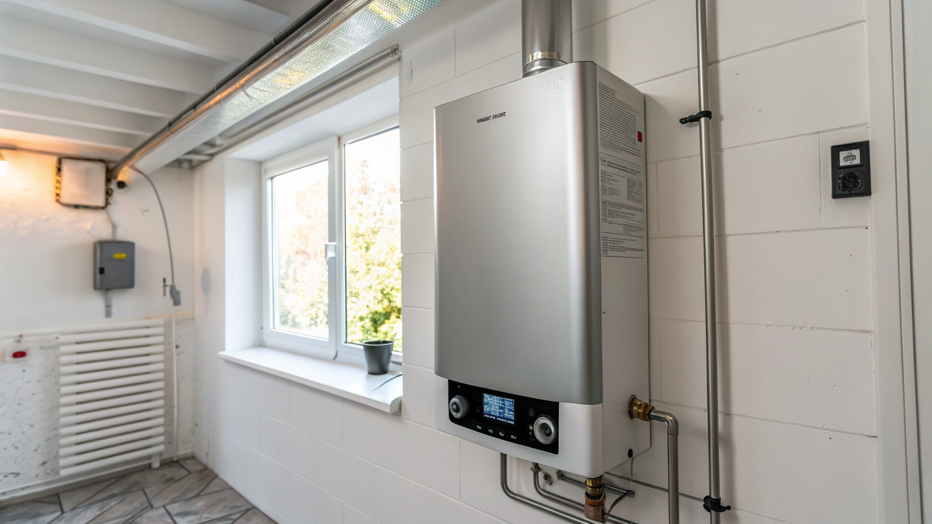 Modern high-efficiency water heater unit
